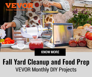 VEVOR Monthly DIY Projects Fall Yard Cleanup and Food Prep