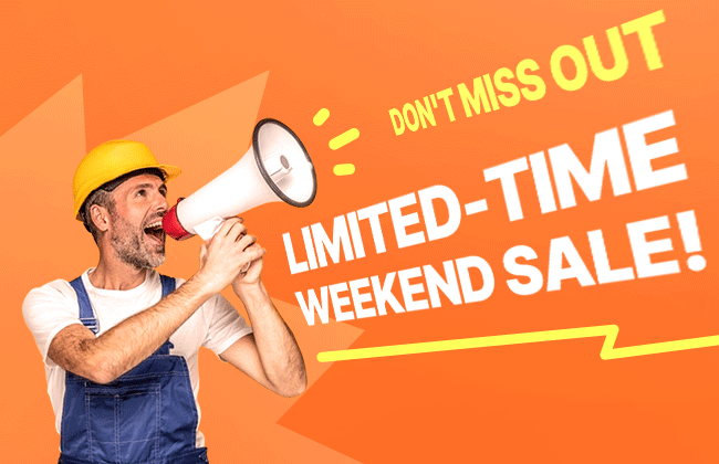 Don't miss out – Limited-time weekend sale!
