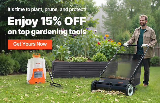 Enjoy 15% OFF on top gardening tools 