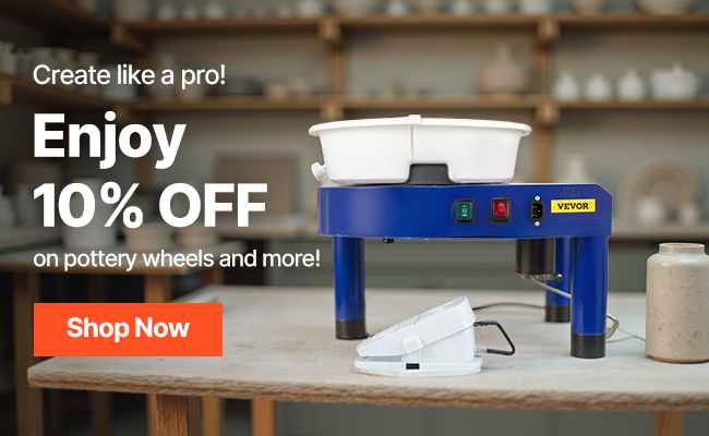 Enjoy 10% OFF on pottery wheels and more!