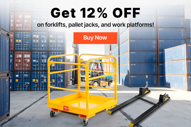 on forklifts, pallet jacks, and work platforms!