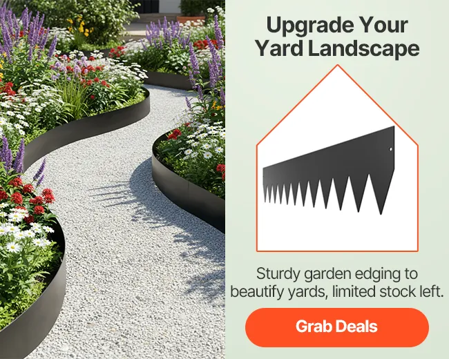 Sturdy garden edging to beautify yards, limited stock left.