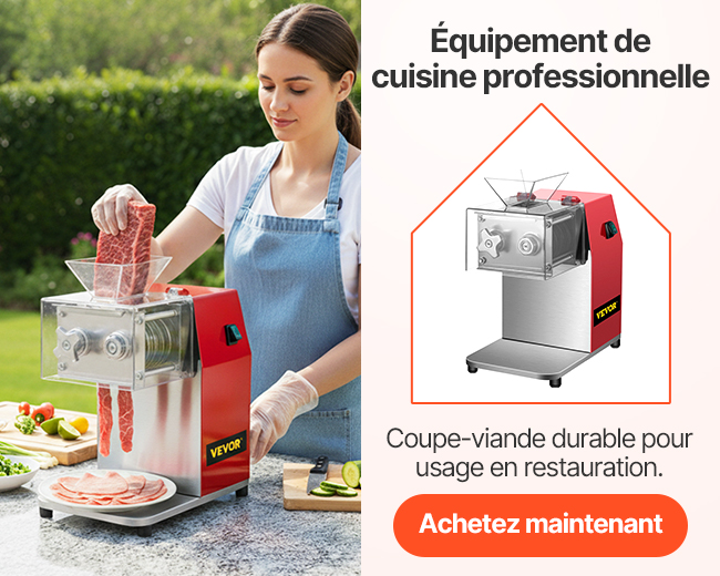 Coupe-viande durable pour usage en restauration.