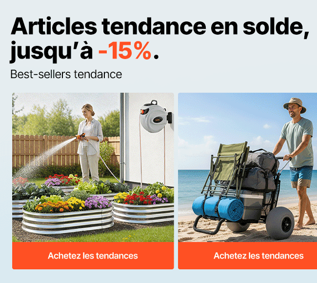 Articles tendance en solde, jusqu’à -15%.