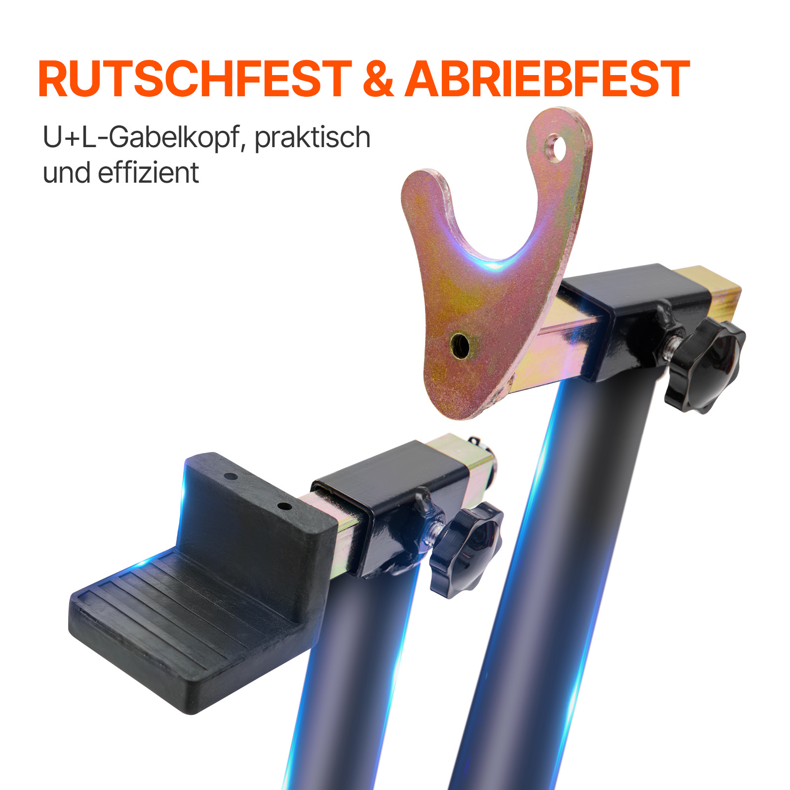 VEVOR Motorrad Ständer Set Montageständer 0,39 t Belastbar, U-Type + L-Type, 225–350 mm / 230–330 mm Hinten Montageständer Motorrad Heber Montagelift Montageheber, mit vier Laufrollen Montageständer
