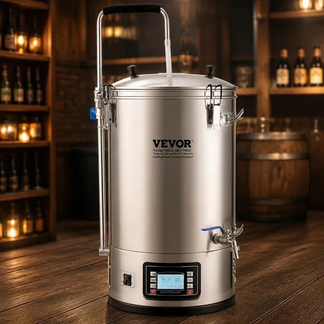 VEVOR Bierbrauanlage 30 L (Brauvolumen), Maischekessel mit Pumpe