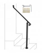 VEVOR Handrails for Outdoor Steps 1-2 Step Railings Wrought Iron ...