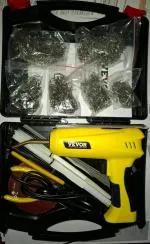 Kit de sudură plastic VEVOR, pistol de sudură plastic 220W cu 1200 capse calde și 76 tije de sudură 5
