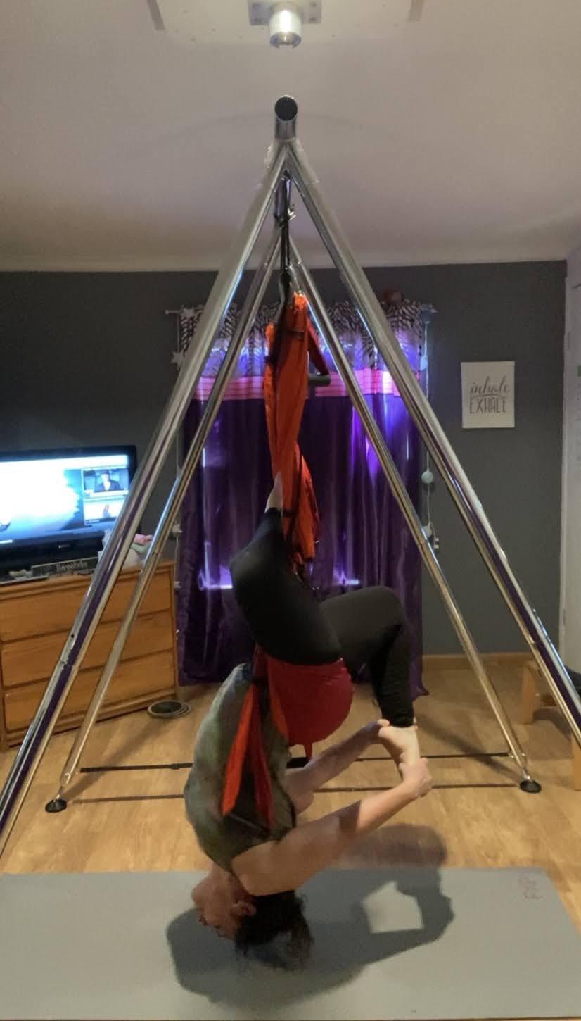 VEVOR Aerial Yoga Frame, 9.6 FT Height Yoga Swing Stand, Max